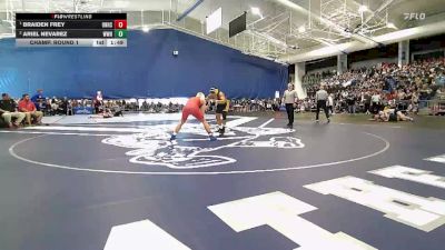 157 lbs Champ. Round 1 - Braiden Frey, Olathe North vs Ariel Nevarez, Wichita-West Hs