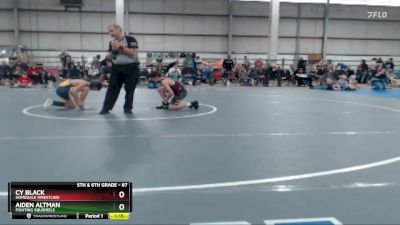 87 lbs Cons. Round 2 - Aiden Altman, Fighting Squirrels vs Cy Black, Homedale Wrestling