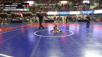 62 lbs Champ. Round 1 - Maclin Larson, Ennis Wrestling Club vs Finnley Everson, Mine Yard Dogs Wrestling Club