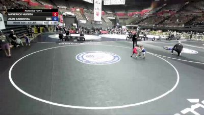 43 lbs 5th Place Match - Maverick Huerta vs Zayn Sandoval, Sanger Warpath Wrestling Club