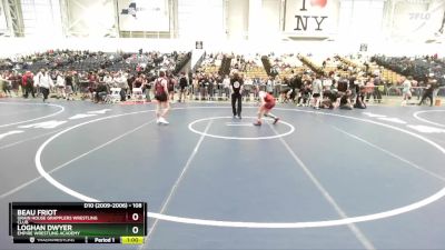 108 lbs Cons. Round 1 - Loghan Dwyer, Empire Wrestling Academy vs Beau Friot, Grain House Grapplers Wrestling Club