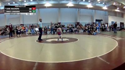 43 lbs Semifinal - Axel Machupa, King William Youth Wrestling vs Rhett Cregger, Vikings Wrestling Club