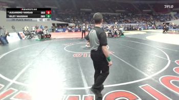 4A Boys 113 lbs 1st Place Match - Riley Vaughan, Sweet Home Boys vs Alejandro Vargas, Crook County Boys