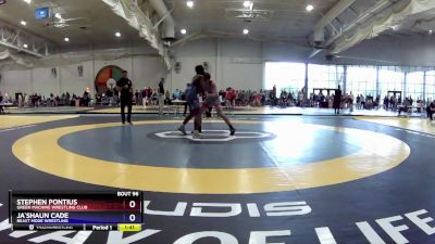 165 lbs Semifinal - Stephen Pontius, Green Machine Wrestling Club vs Ja`Shaun Cade, Beast Mode Wrestling