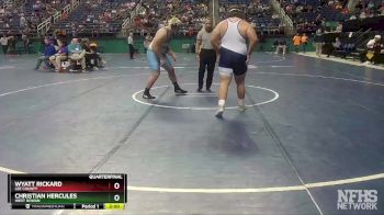 3A 285 lbs Quarterfinal - Christian Hercules, West Rowan vs Wyatt Rickard, Lee County