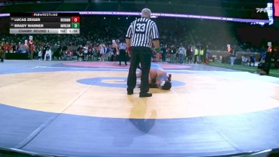 D3-215 lbs Champ. Round 1 - Brady Warner, Napoleon vs Lucas Zeiger, Buchanan