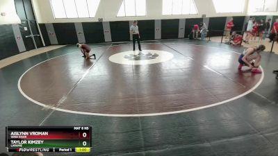 100 lbs Cons. Round 2 - Aislynn Vroman, Wind River vs Taylor Kimzey, Laramie