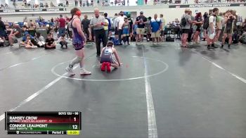 96 lbs Cons. Semi - Connor Leaumont, West Forsyth vs Ramsey Crow, Refinery Wrestling Academy