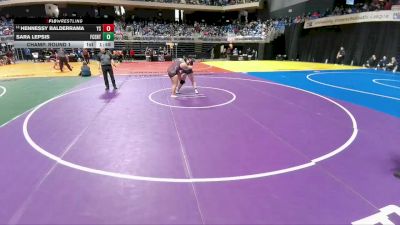 5A 235 lbs Champ. Round 1 - Hennessy Balderrama, El Paso Ysleta vs Sara Lepsis, Frisco Centennial