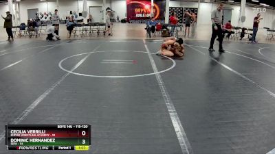 115-120 lbs Round 2 - Dominic Hernandez, SEPA vs Cecilia Verrilli, Empire Wrestling Academy