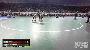 4A-132 lbs Quarterfinal - Mason Duke, Sallisaw vs Corban Zugelder, Catoosa