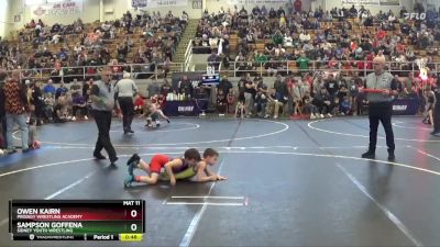 65 lbs Champ. Round 1 - Owen Kairn, Prodigy Wrestling Academy vs Sampson Goffena, Sidney Youth Wrestling