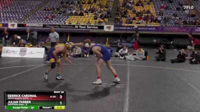 133 lbs Placement Matches (16 Team) - Julian Farber, Northern Iowa vs Derrick Cardinal, South Dakota State