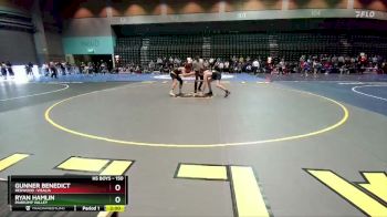 150 lbs Champ. Round 1 - Ryan Hamlin, Pahrump Valley vs Gunner Benedict, Redwood -Visalia