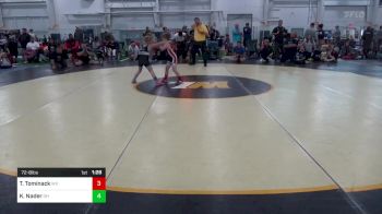 72-B lbs Round 1 - Tucker Tominack, WV vs Kori Nader, OH