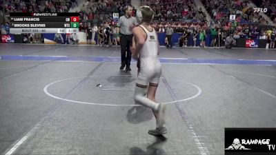 80 lbs Champ. Round 1 - Brooks Blevins, WTC vs Liam Francis, Con-Kids WC