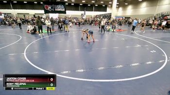 74 lbs Cons. Round 2 - Jaxton Coyer, Michigan West Wrestling Club vs Kody Melemai, 4MGWRESTLING