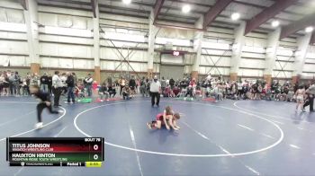 70 lbs Cons. Semi - Hauxton Hinton, Mountain Ridge Youth Wrestling vs Titus Johnson, Wasatch Wrestling Club