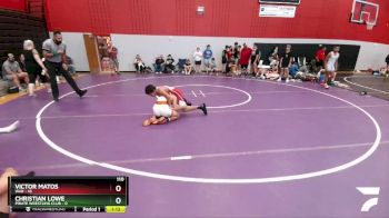 110 lbs Round 4 (6 Team) - Victor Matos, WAR vs Christian Lowe, Pirate Wrestling Club