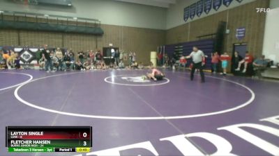 95 lbs Round 3 (6 Team) - Fletcher Hansen, Burns Junior High vs Layton Single, Lusk