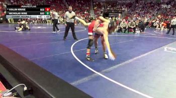3A-144 lbs Champ. Round 2 - Collin Kruse, North Scott vs Nicholas Wise, Marshalltown