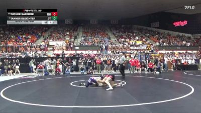 120 lbs Quarterfinal - Tanner Sleichter, Santa Fe Trail Hs vs Tucker Saferite, Rose Hill