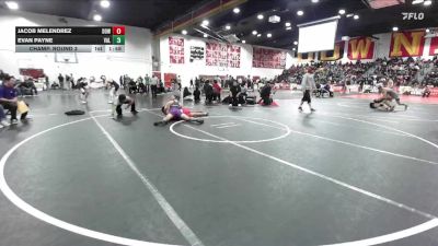 150 lbs Champ. Round 3 - Jacob Melendrez, Downey vs Evan Payne, Valenicia (Santa Clarita)