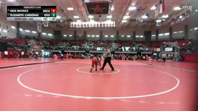 235 lbs Cons. Round 1 - Deja Nichols, Lewisville Marcus vs Elizabeth Cardenas, Wolfforth Frenship