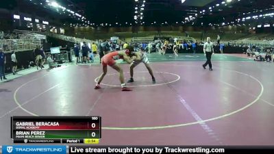 160 lbs Cons. Round 2 - Gabriel Beracasa, Doral Academy vs Brian Perez, Miami Beach Senior