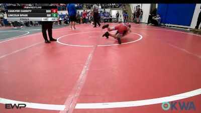 52 lbs Final - Caulyer Cassity, Barnsdall Youth Wrestling vs Lincoln Spain, Raw Wrestling Club