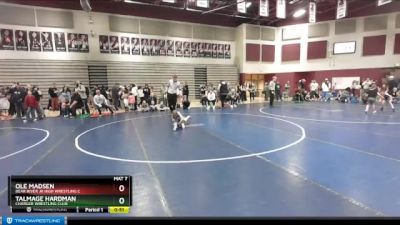 46 lbs Semifinal - Ole Madsen, Bear River Jr High Wrestling C vs Talmage Hardman, Charger Wrestling Club