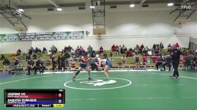 145 lbs 3rd Place Match - Jasmine Vo, Santa Rosa College vs Saquoia Dubuque, Cerritos College