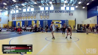 132 lbs Quarters & Wb (16 Team) - Conrad Abbitt, Team Barracuda vs Landon Davis, Team Kombat