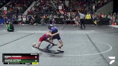 55 lbs Semifinal - Bowen Freisberg, Caney vs Maddox Hattrup, Wichita Wrestling Club