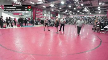 144 lbs Cons. Round 1 - Cristian Pena, Cathedral City vs Christopher Minsky, Yucca Valley