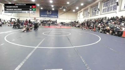 126 lbs Quarterfinal - Julian Colon, Bristol Central vs Seamus Hallinan, Xavier