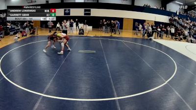 141 lbs Cons. Round 3 - Andrew Loniewski, Muhlenberg vs Garrett Gehr, Alvernia University