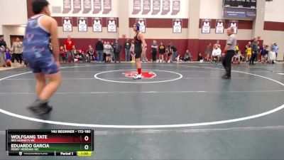 172-180 lbs Round 3 - Eduardo Garcia, Perry Meridian WC vs Wolfgang Tate, Red Hornets WC