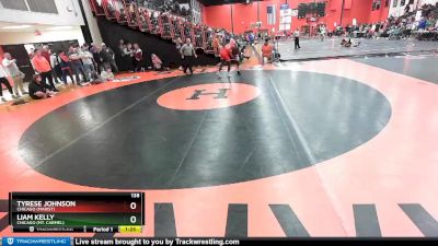 138 lbs Cons. Round 5 - Liam Kelly, Chicago (MT. CARMEL) vs Tyrese Johnson, Chicago (MARIST)