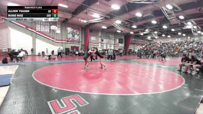 130 lbs Champ. Round 1 - Rosie Ruiz, Santiago vs Allisin Yeager, Etiwanda