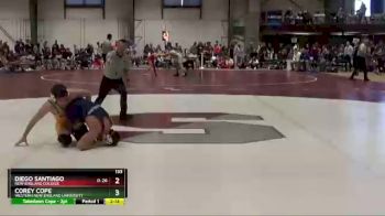 133 lbs Champ. Round 1 - Diego Santiago, New England College vs Corey Cope, Western New England University