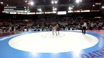 4A 150 lbs Cons. Round 1 - Sander Bott, Marsh Valley vs Austyn Drydale, Weiser