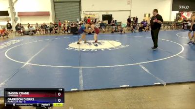 114 lbs Placement Matches (8 Team) - Mason Crane, Tennessee vs Garrison Dierks, Minnesota Red