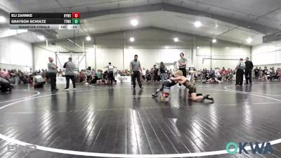 67 lbs Quarterfinal - Eli Zarnke, Hilldale Youth Wrestling Club vs Grayson Schultz, Team Tulsa Wrestling Club