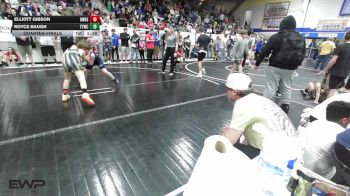 100 lbs Quarterfinal - Elliott Gibson, Owasso Takedown Club vs Royce Baugh, Team Tulsa Wrestling Club