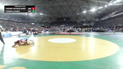 Girls 3A 130 lbs Champ. Round 2 - Marina Velasco-Bono, Federal Way (Girls) vs Isabella Otano, Sageview (Girls)