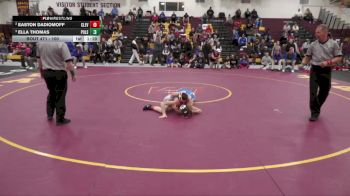100 lbs Semifinal - Ella Thomas, Poland Seminary vs Easton Dadiomoff, Cleveland