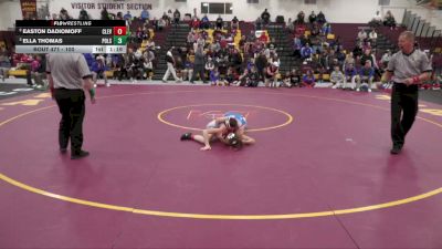 100 lbs Semifinal - Ella Thomas, Poland Seminary vs Easton Dadiomoff, Cleveland