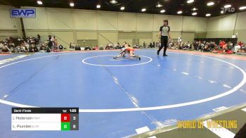 49 lbs Semifinal - Jack Pederson, Funky Singlets vs Lane Plumlee, Oklahoma Elite 9U