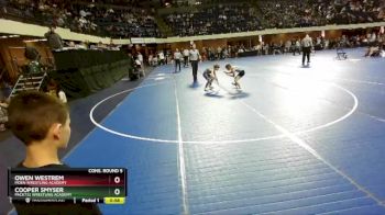 77 lbs Cons. Round 5 - Owen Westrem, Moen Wrestling Academy vs Cooper Smyser, Pack732 Wrestling Academy